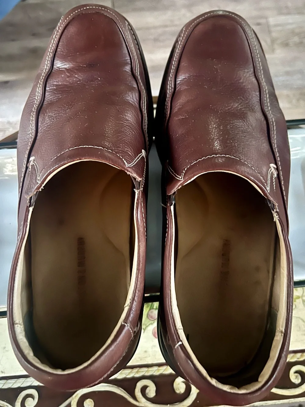 Johnston & Murphy Brown Leather Slip On Loafers